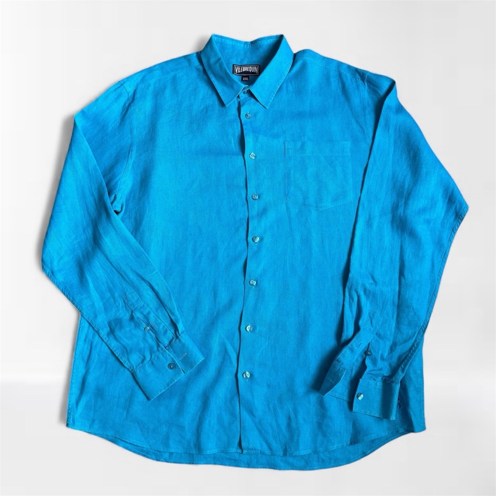 VILEBREQUIN Men's Caroubis Solid Linen Sport Shirt